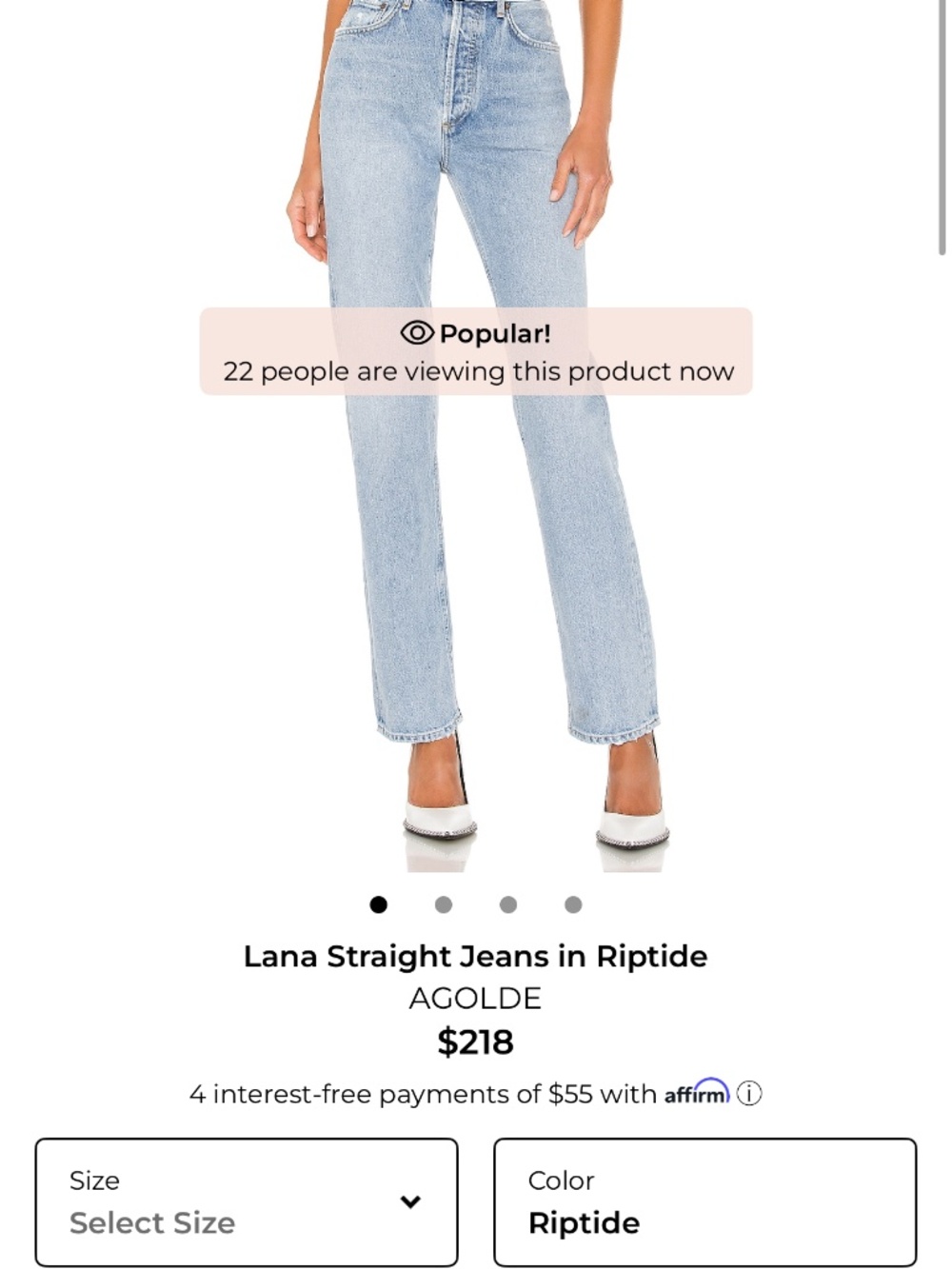 Agolde Lana straight Jean